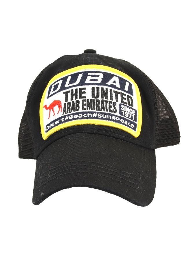 آل جابر قبعة مُطرزة بكلمة Dubai أسود/ أبيض/ أصفر - Image 1