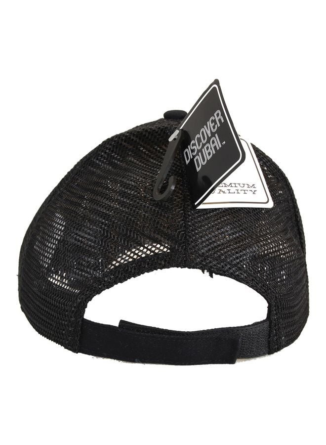 آل جابر قبعة مُطرزة بكلمة Dubai أسود/ أبيض/ أصفر - Image 2