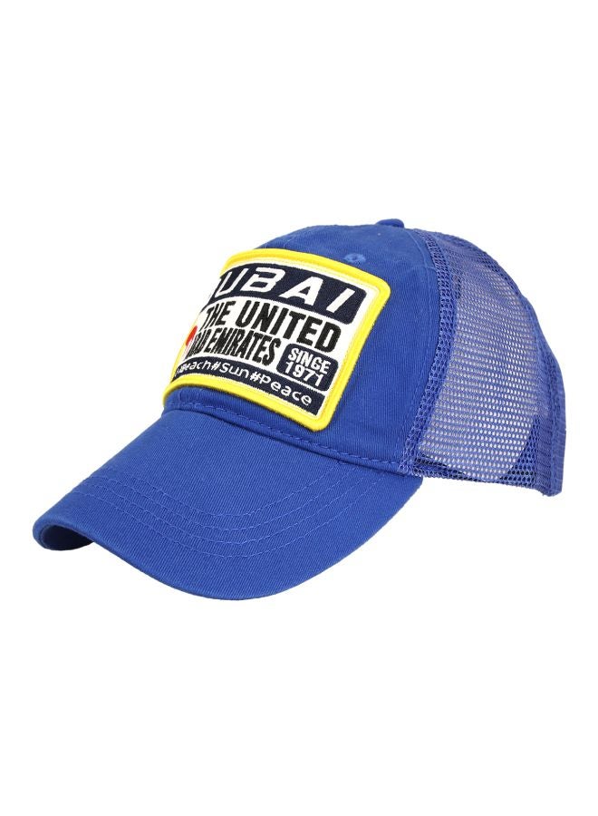 آل جابر قبعة مُطرزة بكلمة Dubai أزرق/أبيض/أصفر - Image 3