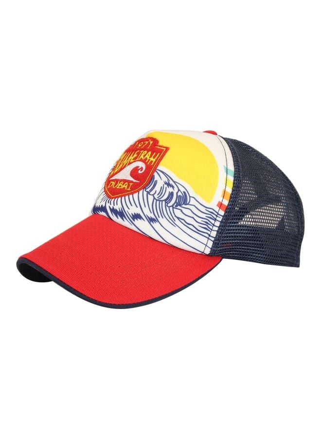 آل جابر قبعة مُطرزة بكلمة Dubai أحمر / أبيض / أصفر - Image 3