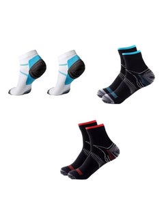3 Pairs Of Compression Socks Multicolour