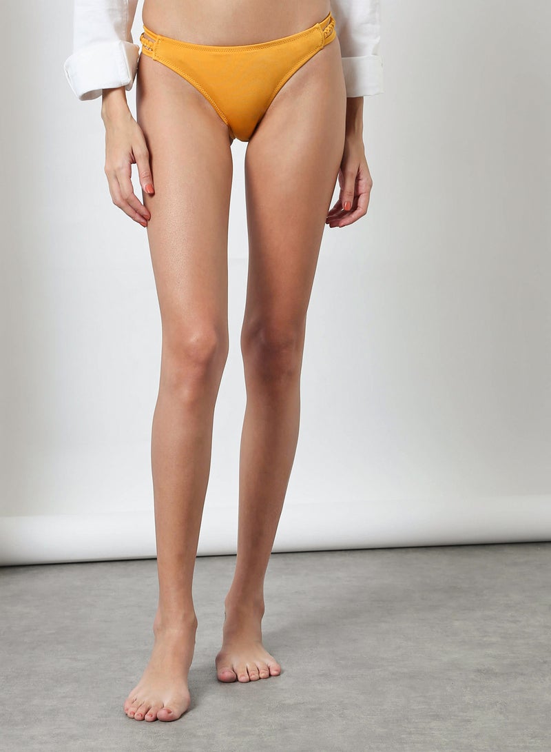 trendyol Strappy Bikini Bottoms Mustard  - Image 2