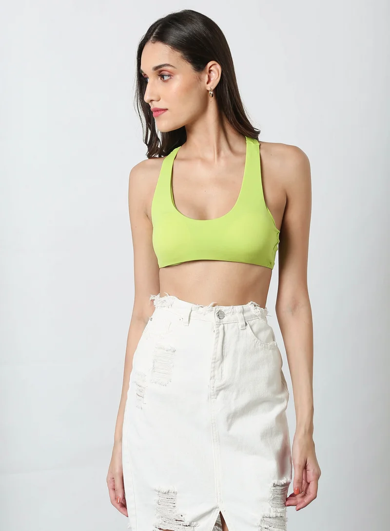 trendyol Racer Back Bikini Top Green