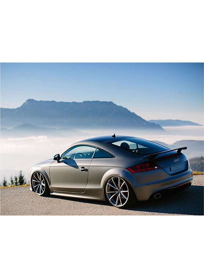 Fast Print Audi TT Themed Self Adhesive Wall Sticker Multicolour 80x60cm