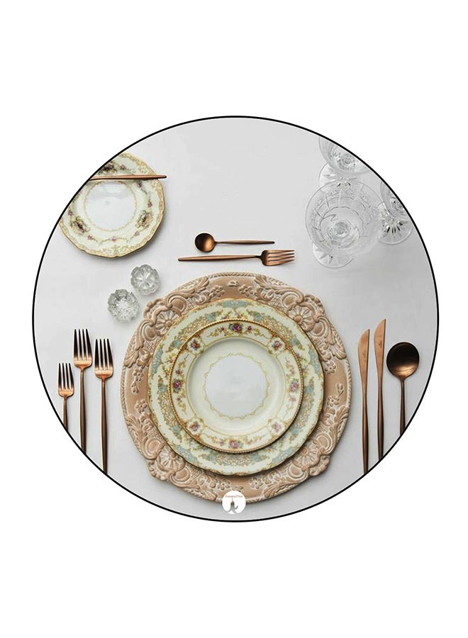 بي بي دبوس للوحة الإعلانات بطبعة طبق رمادي/ بيج/ بني