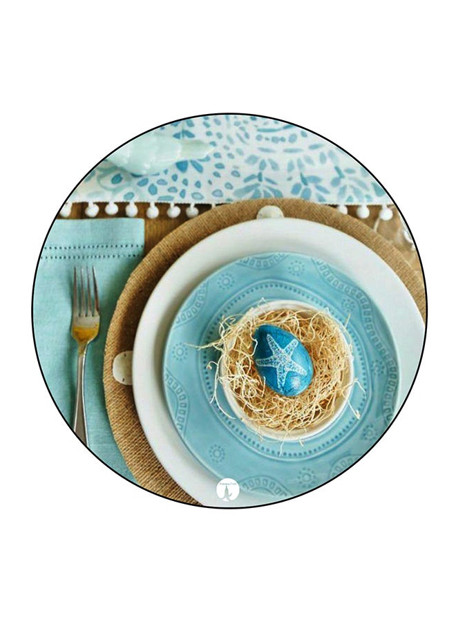 BP Plates Printed Board Pin Blue/White/Beige