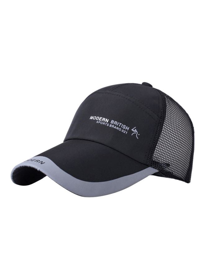 UNIVERSAL Solid Patchwork Breathable Baseball Cap Black/White