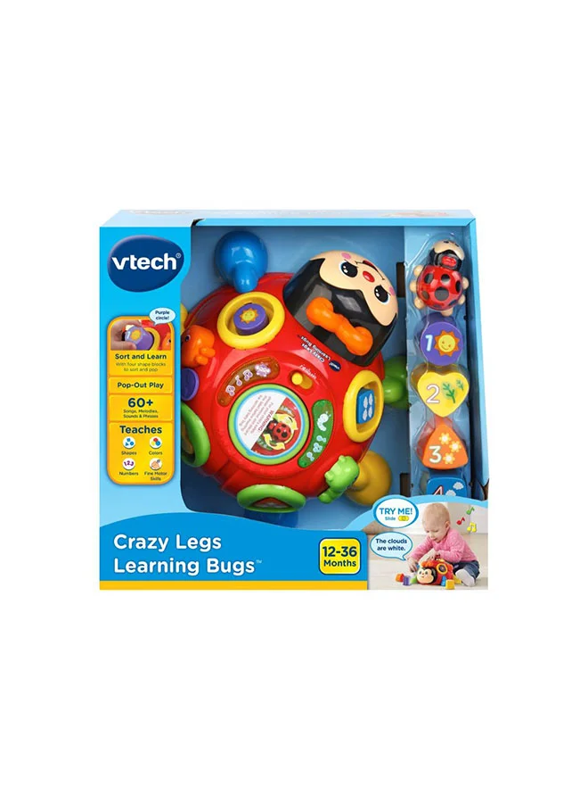 vtech Crazy Legs Learning Bug Toy for 12-36 Months - VT80-522303 9.7x17.8x19cm