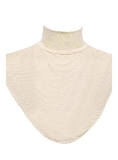 Women's Modal False Collar Hijab Moslem Islamic Pure Color Neck Cover Loop Scarf Beige