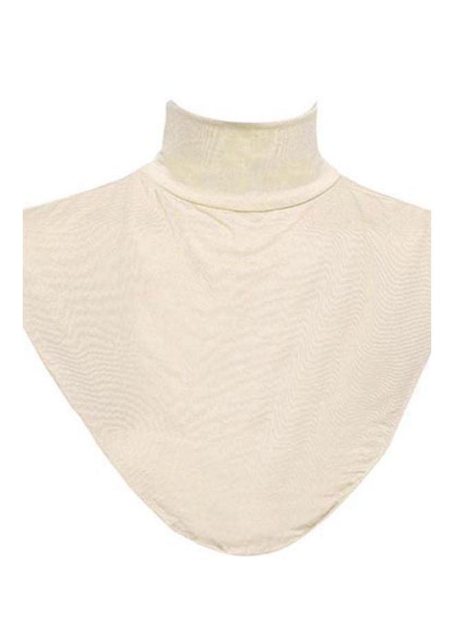 Generic - Women's Modal False Collar Hijab Moslem Islamic Pure Color Neck Cover Loop Scarf Beige - Image 1