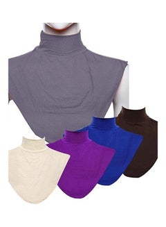 Generic Women's Modal False Collar Hijab Moslem Islamic Pure Color Neck Cover Loop Scarf Beige  - Image 2