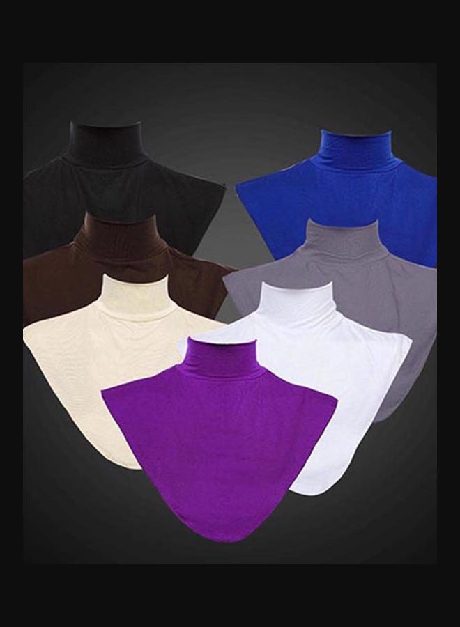 Generic - Women's Modal False Collar Hijab Moslem Islamic Pure Color Neck Cover Loop Scarf Beige - Image 1
