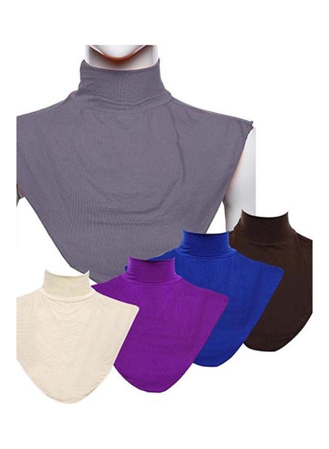 Generic - Women's Modal False Collar Hijab Moslem Islamic Pure Color Neck Cover Loop Scarf Coffee - Image 1