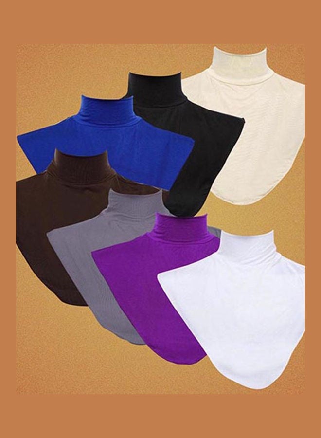 Generic - Women's Modal False Collar Hijab Moslem Islamic Pure Color Neck Cover Loop Scarf Coffee - Image 1