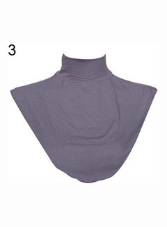 Women's Modal False Collar Hijab Moslem Islamic Pure Color Neck Cover Loop Scarf Grey