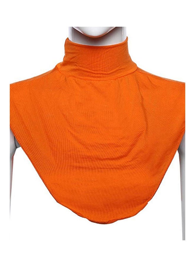 Generic - Women's Modal False Collar Hijab Moslem Islamic Pure Color Neck Cover Loop Scarf Orange - Image 1
