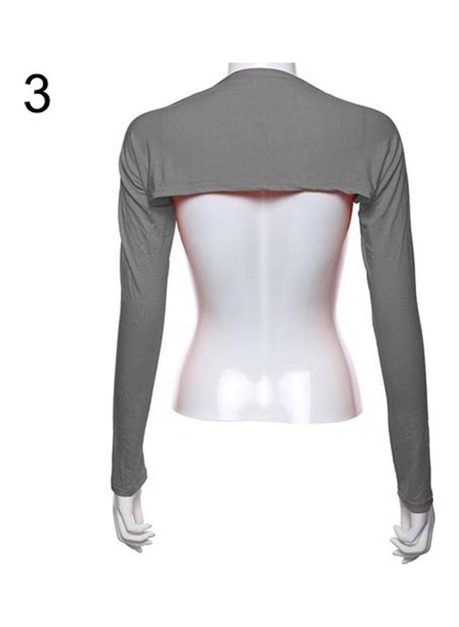 Women's Modal Cotton Muslim Hijab Islamic One Piece Shoulder Sleeve Arm Cover Grey  - Image 1