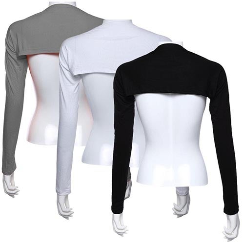 Women's Modal Cotton Muslim Hijab Islamic One Piece Shoulder Sleeve Arm Cover Grey  - Image 4