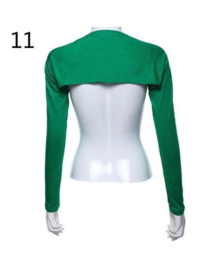 Women's Modal Cotton Muslim Hijab Islamic One Piece Shoulder Sleeve Arm Cover Green - Image 1