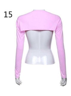Women's Modal Cotton Muslim Hijab Islamic One Piece Shoulder Sleeve Arm Cover Pink
