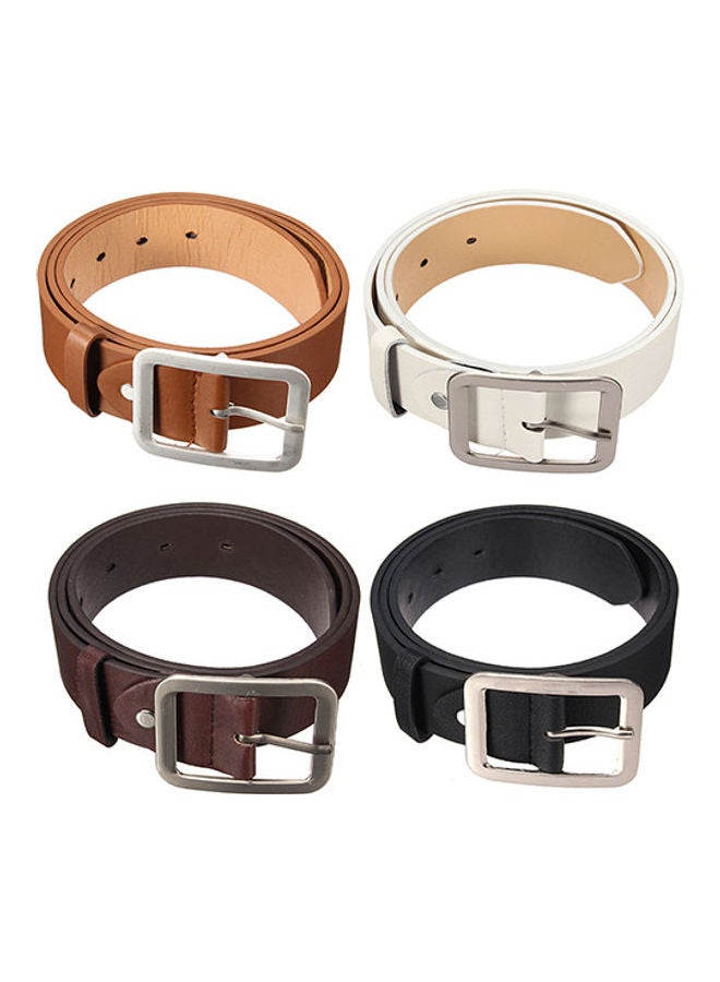 Men's Stylish Casual Waistband PU Leather Pin Buckle Waist Strap Business Belt Brown - Image 5