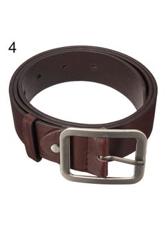 Men's Stylish Casual Waistband PU Leather Pin Buckle Waist Strap Business Belt Coffee