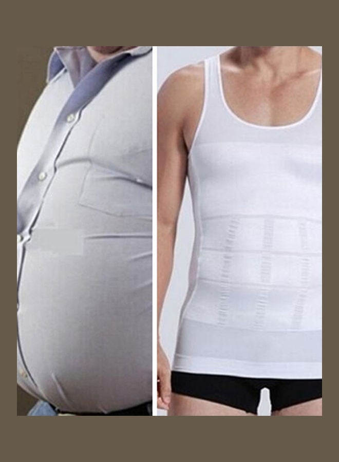 Generic Men's Slim Body Shaper Vest Tank Top Tummy Waist Underwear Beer Belly Slimmer  - Image 2