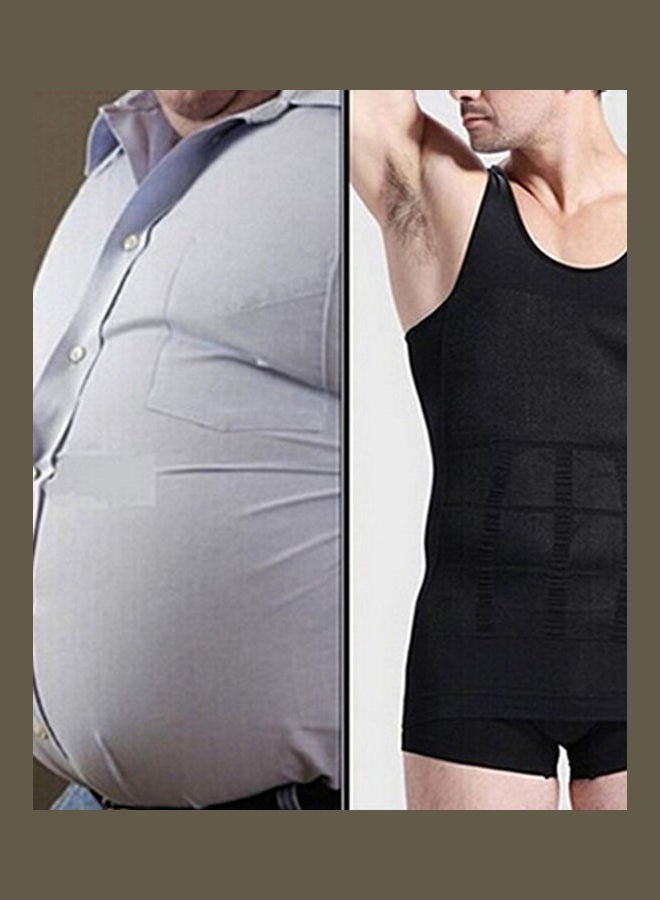 Generic Men's Slim Body Shaper Vest Tank Top Tummy Waist Underwear Beer Belly Slimmer  - Image 3