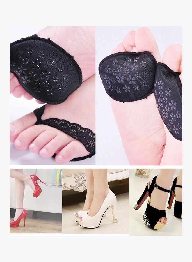 Soft Thickened High Heels Forefoot Cushions Anti Slip Shoes Insole Pad Foot Care Black - Image 2