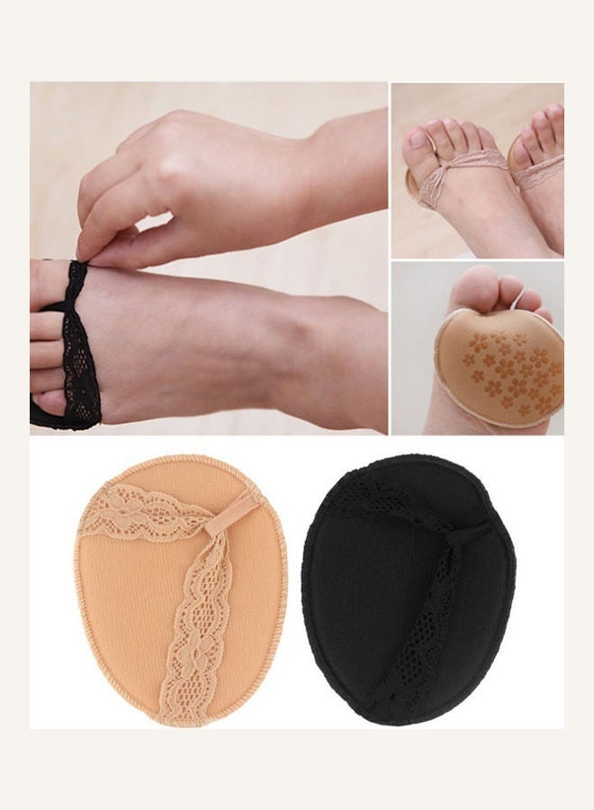 Soft Thickened High Heels Forefoot Cushions Anti Slip Shoes Insole Pad Foot Care Black - Image 3