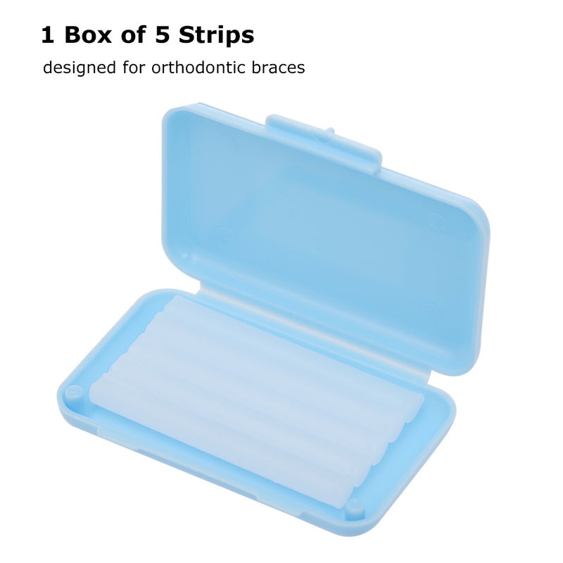 مجموعة شرائح شمعية للعناية بالأسنان والعناية بالفم مكونة من 5 قطع أزرق 11 X 4 X 9سم - Image 2