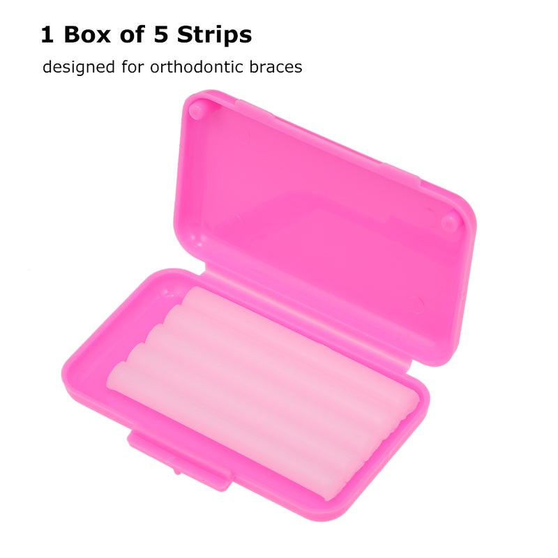 Generic 10 Piece Oral Care Dental Teeth Wax Kit Of 5 Strips Pink 11 X 4 X 9cm  - Image 3