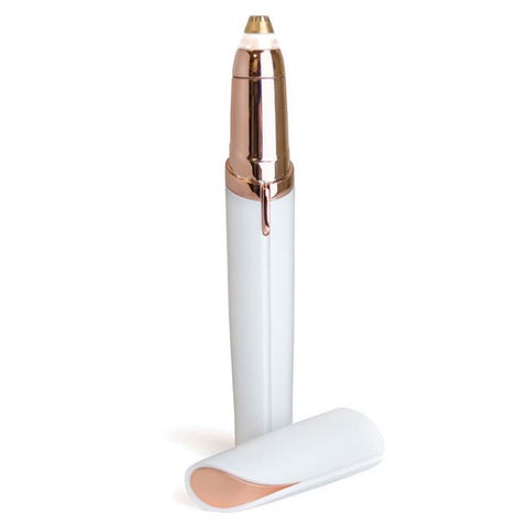 ماكينةٌ كهربائية لإزالة شعر الوجه بدون ألم على شكل أحمر شفاه صغير للنساء أبيض 20 X 4 X 8سم