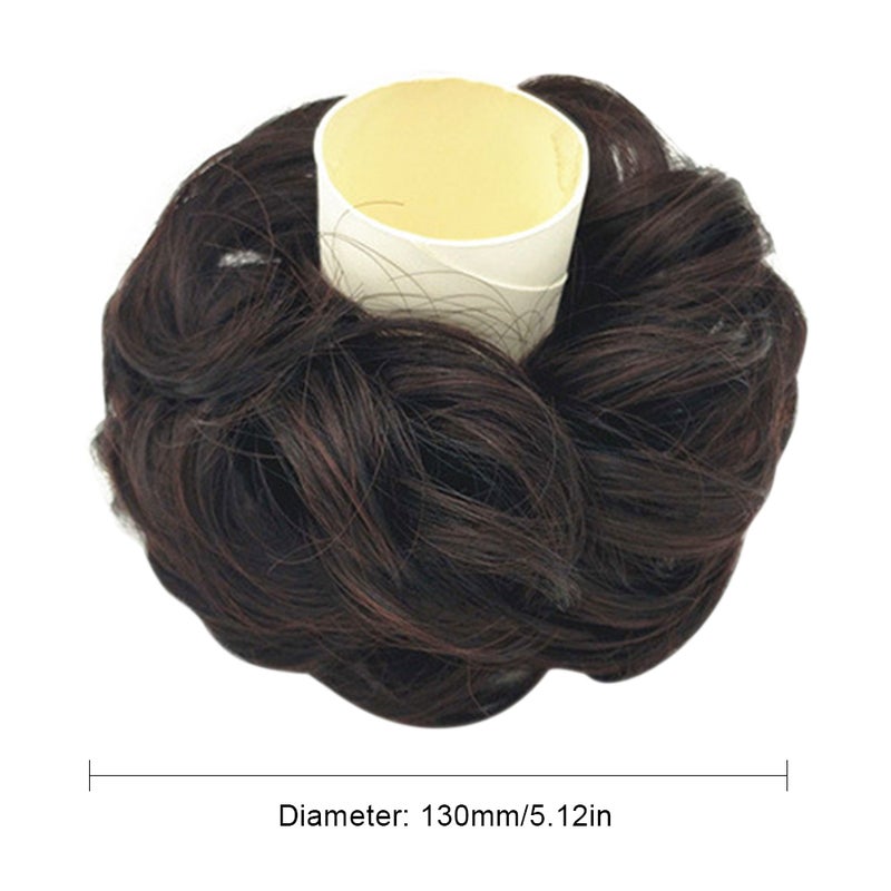 Messy Bun Hair Piece Extension With Elastic Rubber Band For Women Natural color 13 X 2.5 X 13cm - Image 2