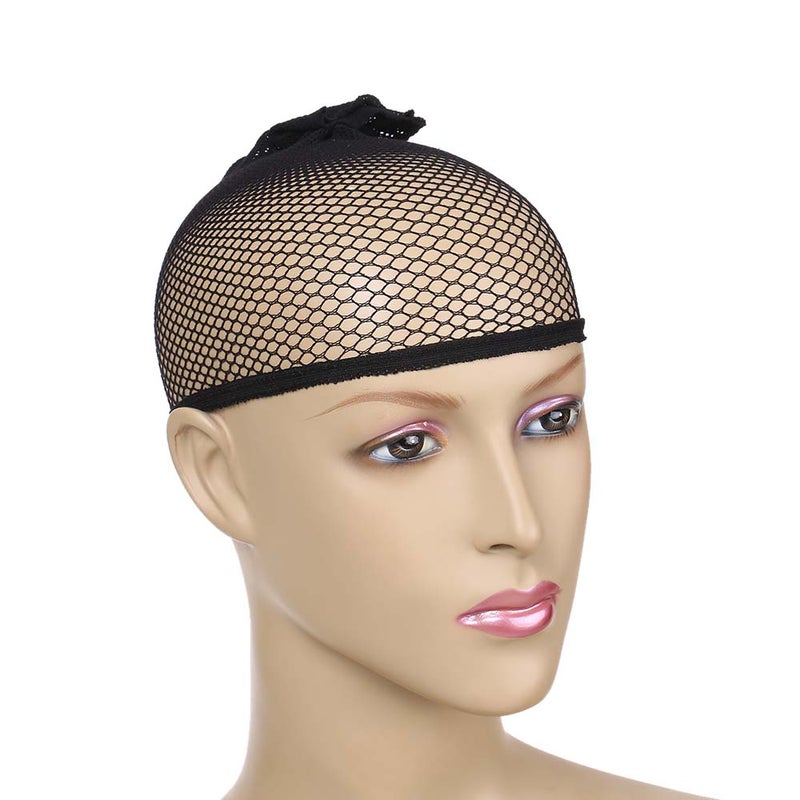 28 Inch Heat Resistant Synthetic Fiber Wig With Wig Cap Black 28 X 5 X 18cm - Image 2