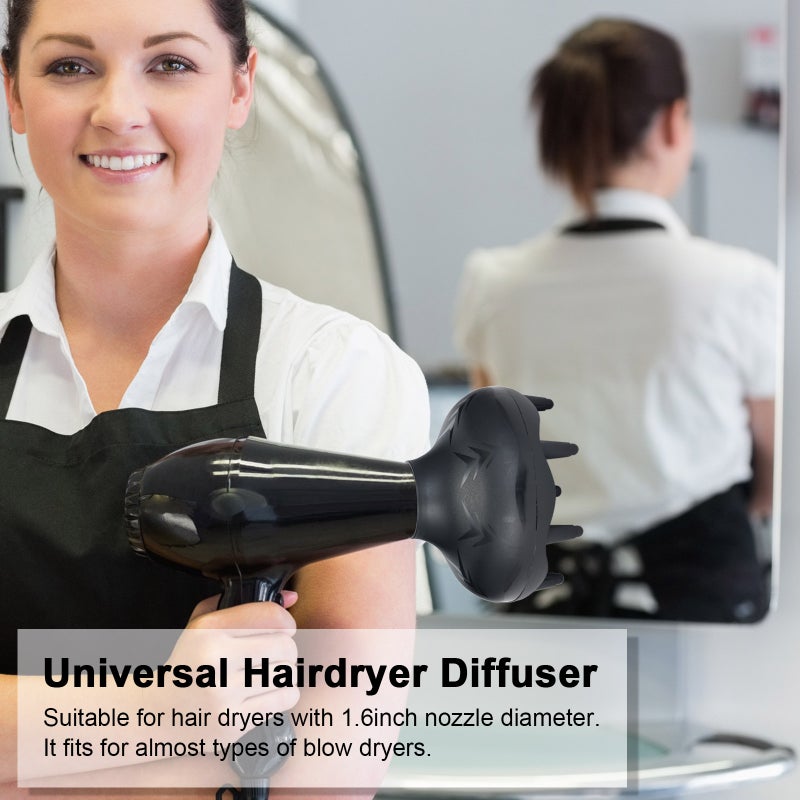 Universal Hairdryer Diffuser Cover Black 13.5 X 10 X 13.5cm - Image 4