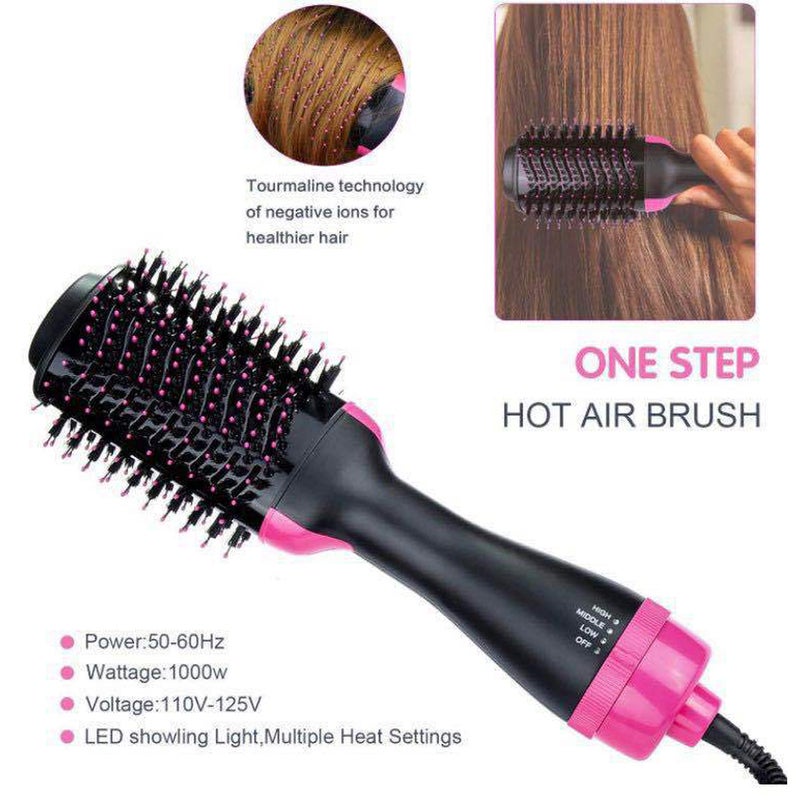 Generic Multifunctional Anti-Static Hair Styler Comb With Blow Dryer black & red 38.5 X 9 X 11.5cm  - Image 2