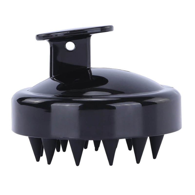 Soft Silicone Hair Scalp Massager Shampoo Comb Black 8 X 8 X 8cm - Image 1
