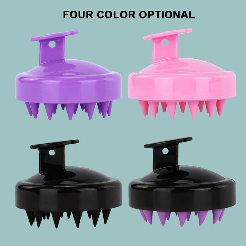Generic Soft Silicone Hair Scalp Massager Shampoo Comb Dark Purple 8 X 8 X 8cm  - Image 5