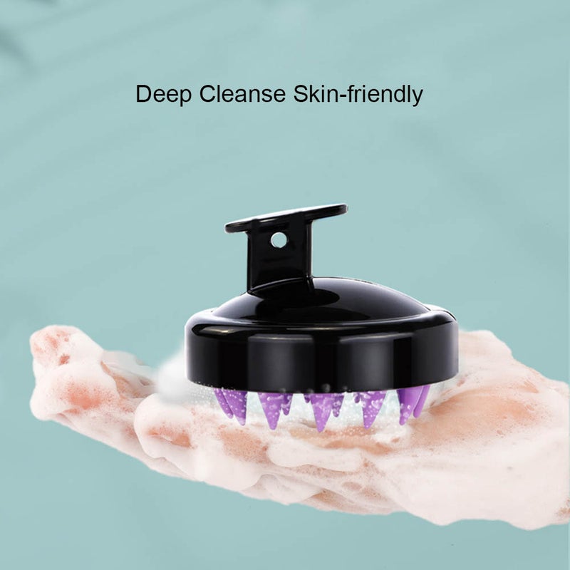 Soft Silicone Hair Scalp Massager Shampoo Comb Black 8 X 8 X 8cm - Image 2