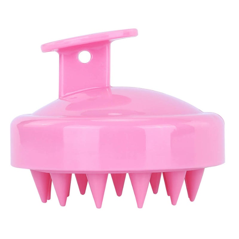 Soft Silicone Hair Scalp Massager Shampoo Comb Pink 8 X 8 X 8cm - Image 1