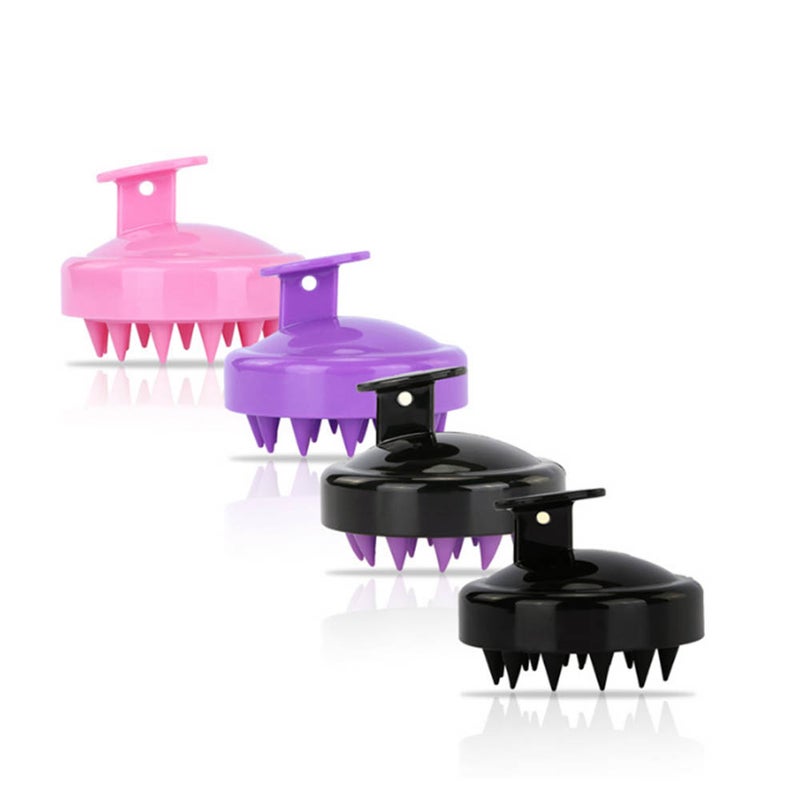 Soft Silicone Hair Scalp Massager Shampoo Comb Pink 8 X 8 X 8cm - Image 4