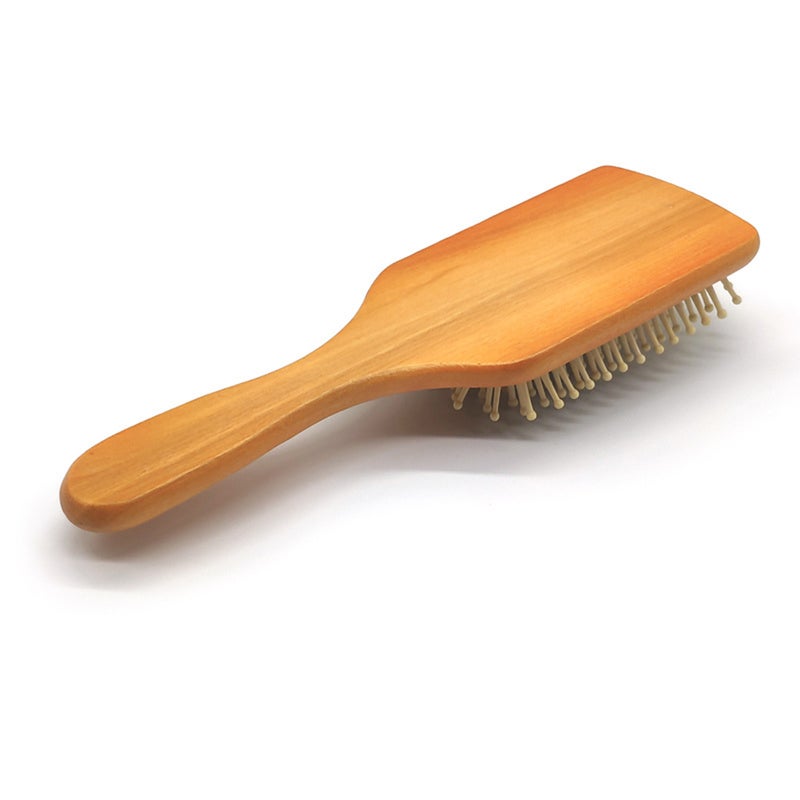 1 Piece Wooden Paddle Hair Brush White 23.5 X 3.2 X 7.8cm