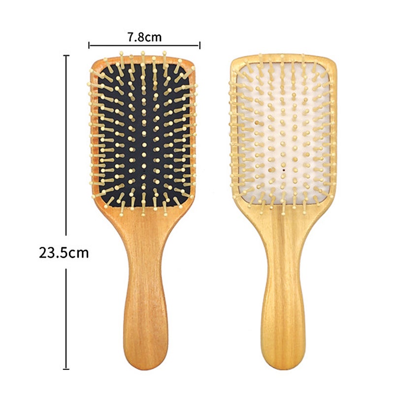 1 Piece Wooden Paddle Hair Brush White 23.5 X 3.2 X 7.8cm