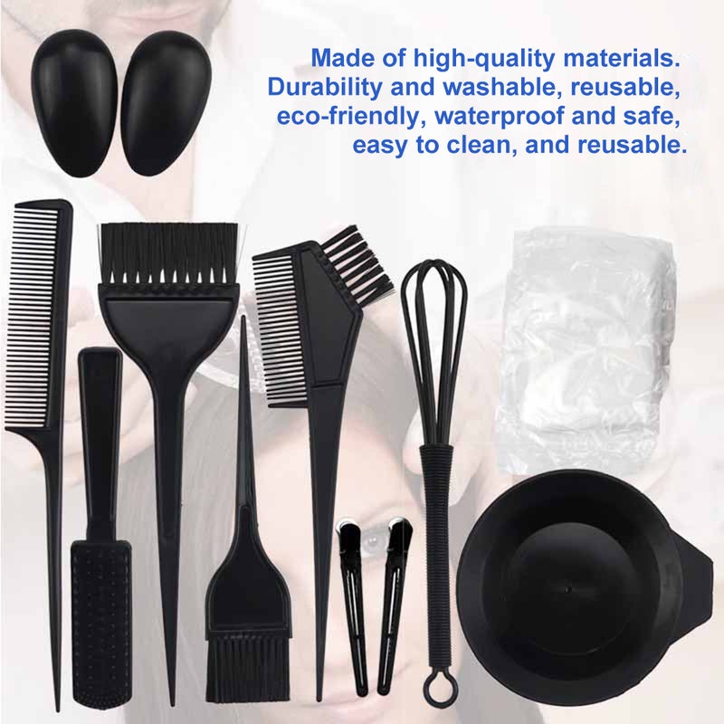 12 Piece Hair Dye Coloring Kit Black 20.5 X 3 X 16cm - Image 3