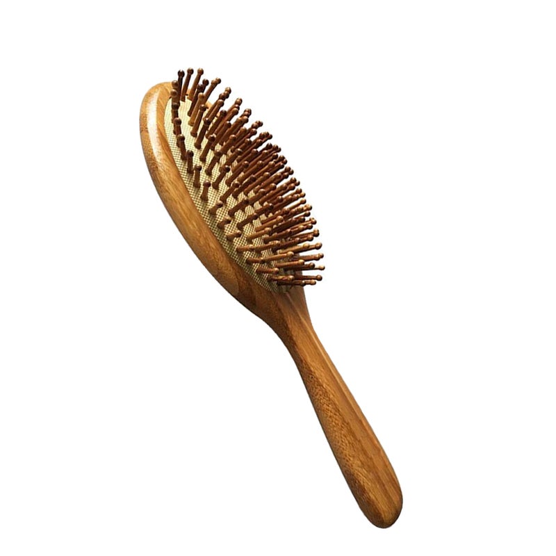 Air Cushion Comb with Bamboo Hair Brush Yellow 23.5 X 3.5 X 8.5cm - Image 1