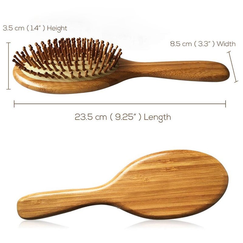 Air Cushion Comb with Bamboo Hair Brush Yellow 23.5 X 3.5 X 8.5cm - Image 2