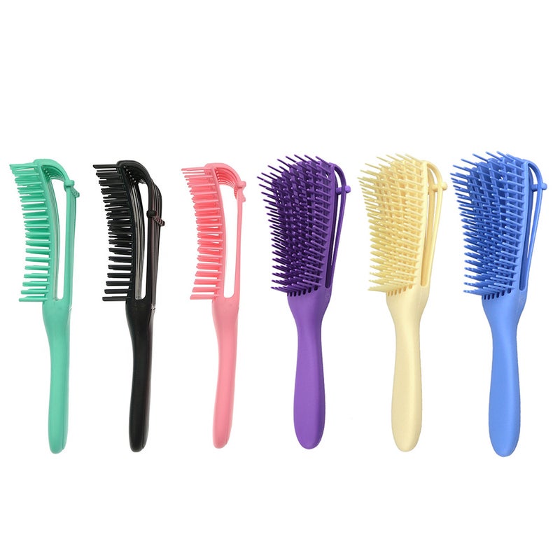 3 Piece Detangling Brush Comb And Dry and Wet Hair Scalp Massager Set Purple 30 X 4 X 20cm - Image 2