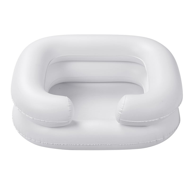 Portable Inflatable Hair Washing Basin With Drain Tube White 20 X 1 X 17cm - Image 1