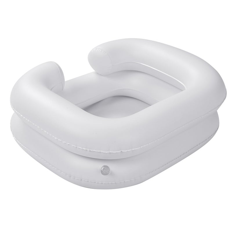 Portable Inflatable Hair Washing Basin With Drain Tube White 20 X 1 X 17cm - Image 4
